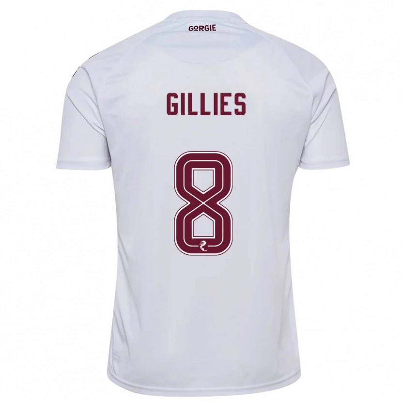 Danxen Homem Camisola Matthew Gillies #8 Branco Vinho Alternativa 2025/26 Camisa