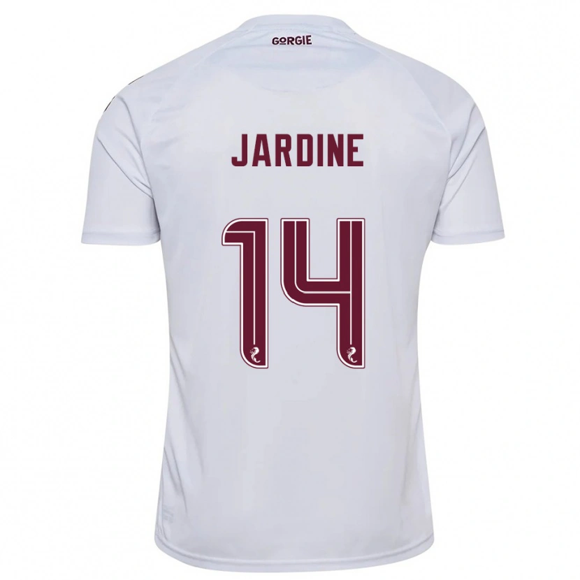 Danxen Homem Camisola Kayla Jardine #14 Branco Vinho Alternativa 2025/26 Camisa