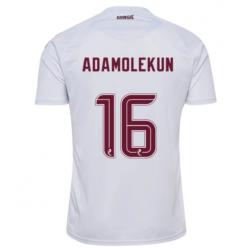 Danxen Homem Camisola Olufolasade Adamolekun #16 Branco Vinho Alternativa 2025/26 Camisa