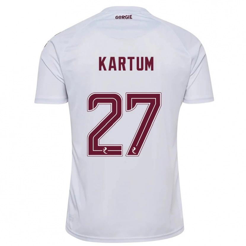 Danxen Homem Camisola Sander Kartum #27 Branco Vinho Alternativa 2025/26 Camisa
