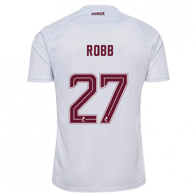 Danxen Homem Camisola Callen Robb #27 Branco Vinho Alternativa 2025/26 Camisa