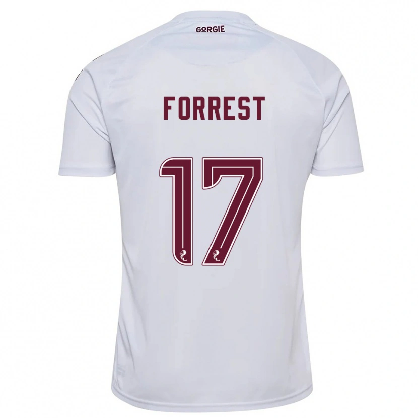 Danxen Homem Camisola Alan Forrest #17 Branco Vinho Alternativa 2025/26 Camisa