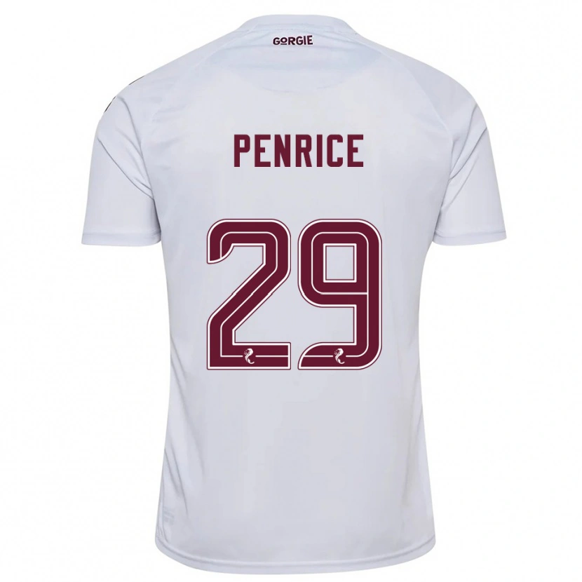 Danxen Homem Camisola James Penrice #29 Branco Vinho Alternativa 2025/26 Camisa