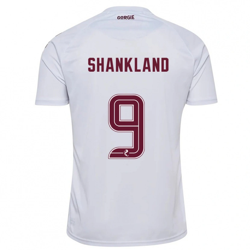 Danxen Homem Camisola Lawrence Shankland #9 Branco Vinho Alternativa 2025/26 Camisa