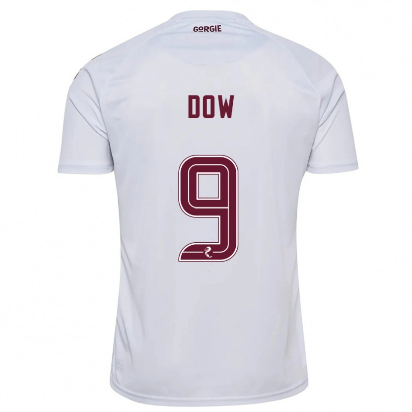 Danxen Homem Camisola Connor Dow #9 Branco Vinho Alternativa 2025/26 Camisa