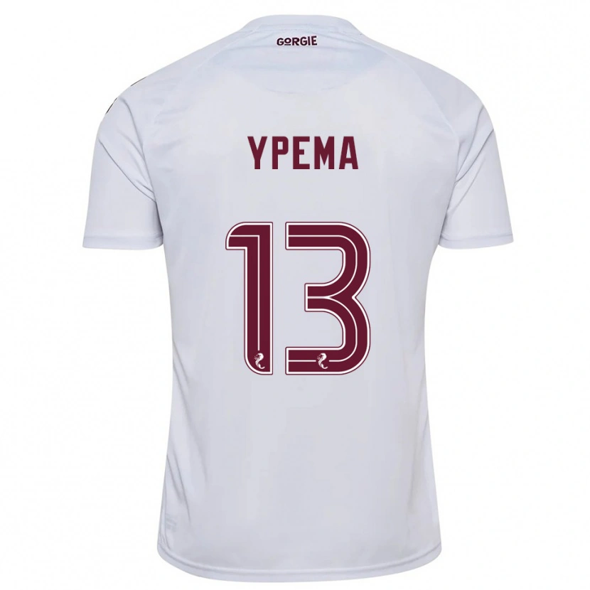 Danxen Homem Camisola Danique Ypema #13 Branco Vinho Alternativa 2025/26 Camisa