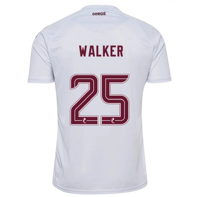 Danxen Homem Camisola Liam Walker #25 Branco Vinho Alternativa 2025/26 Camisa