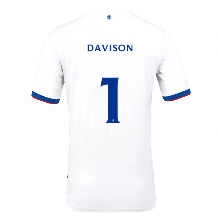 Danxen Homem Camisola Hannah Davison #1 Branco Vermelho Azul Alternativa 2025/26 Camisa