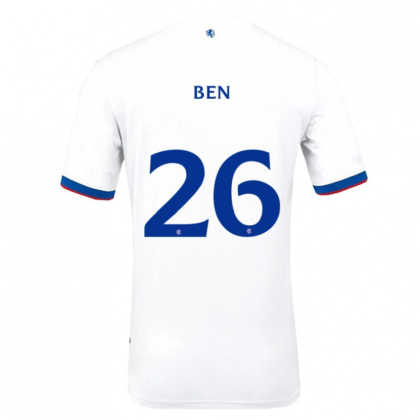 Danxen Homem Camisola Ben Davies #26 Branco Vermelho Azul Alternativa 2025/26 Camisa