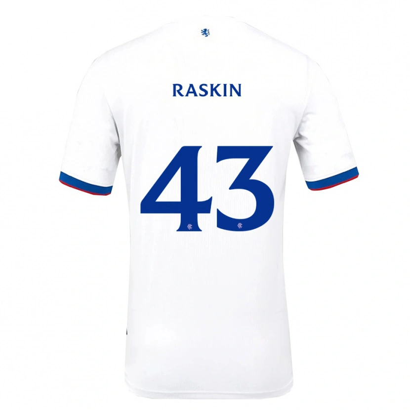 Danxen Homem Camisola Nicolas Raskin #43 Branco Vermelho Azul Alternativa 2025/26 Camisa