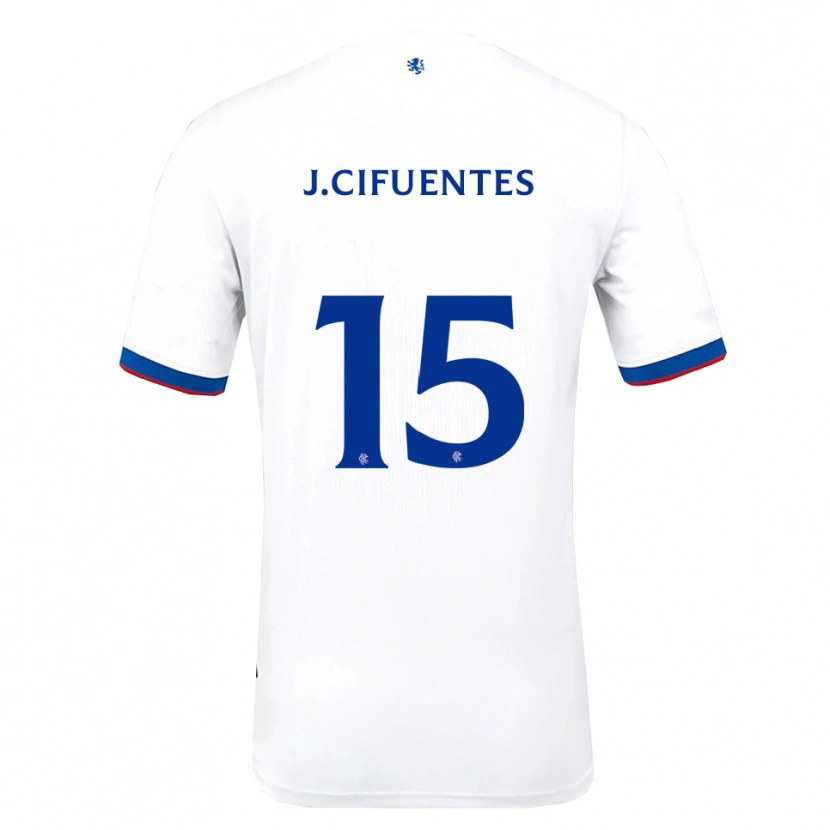 Danxen Homem Camisola José Cifuentes #15 Branco Vermelho Azul Alternativa 2025/26 Camisa