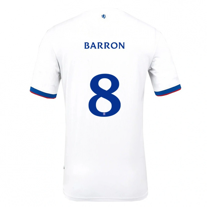 Danxen Homem Camisola Connor Barron #8 Branco Vermelho Azul Alternativa 2025/26 Camisa