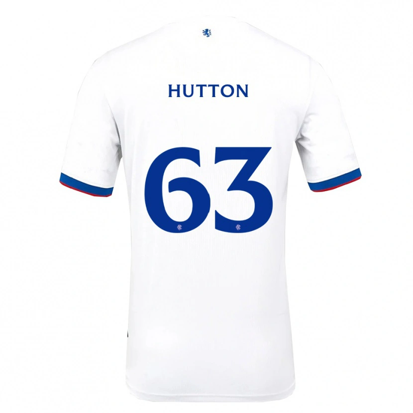 Danxen Homem Camisola Zander Hutton #63 Branco Vermelho Azul Alternativa 2025/26 Camisa