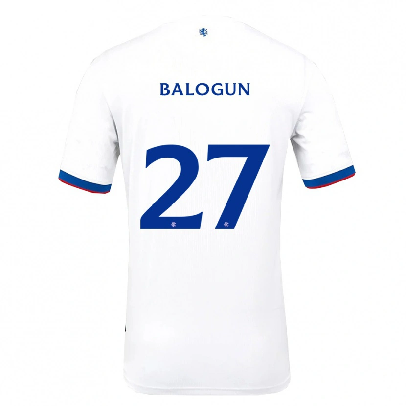 Danxen Homem Camisola Leon Balogun #27 Branco Vermelho Azul Alternativa 2025/26 Camisa