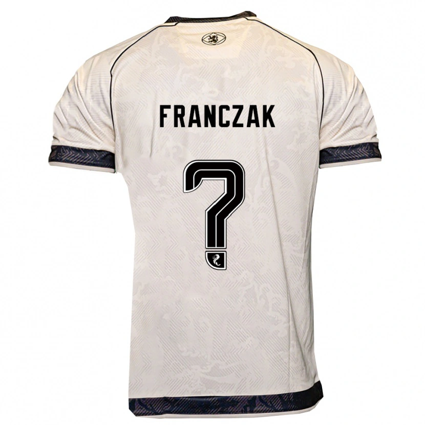 Danxen Homem Camisola Emil Franczak #0 Branco Preto Alternativa 2025/26 Camisa