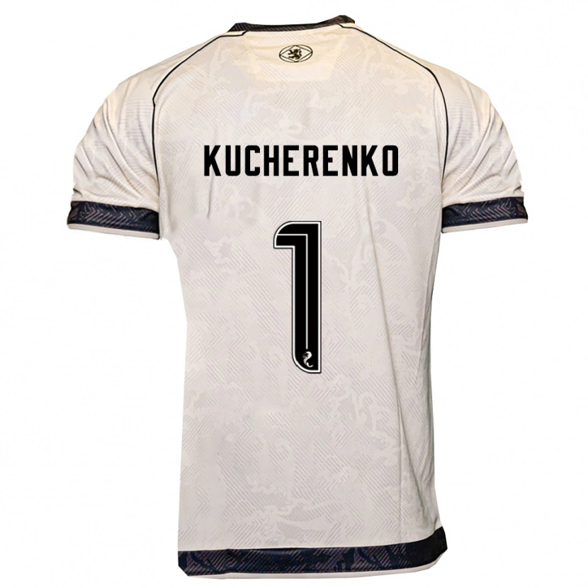 Danxen Homem Camisola Yevgeniy Kucherenko #1 Branco Preto Alternativa 2025/26 Camisa