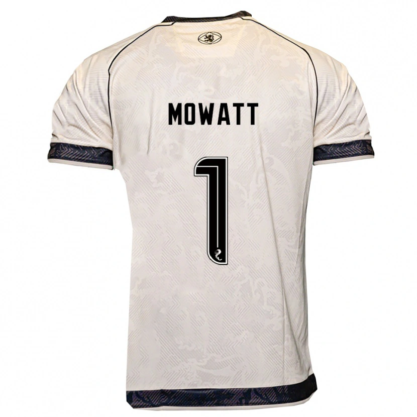 Danxen Homem Camisola Beth Mowatt #1 Branco Preto Alternativa 2025/26 Camisa