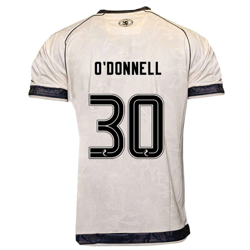Danxen Homem Camisola Lewis O'donnell #30 Branco Preto Alternativa 2025/26 Camisa