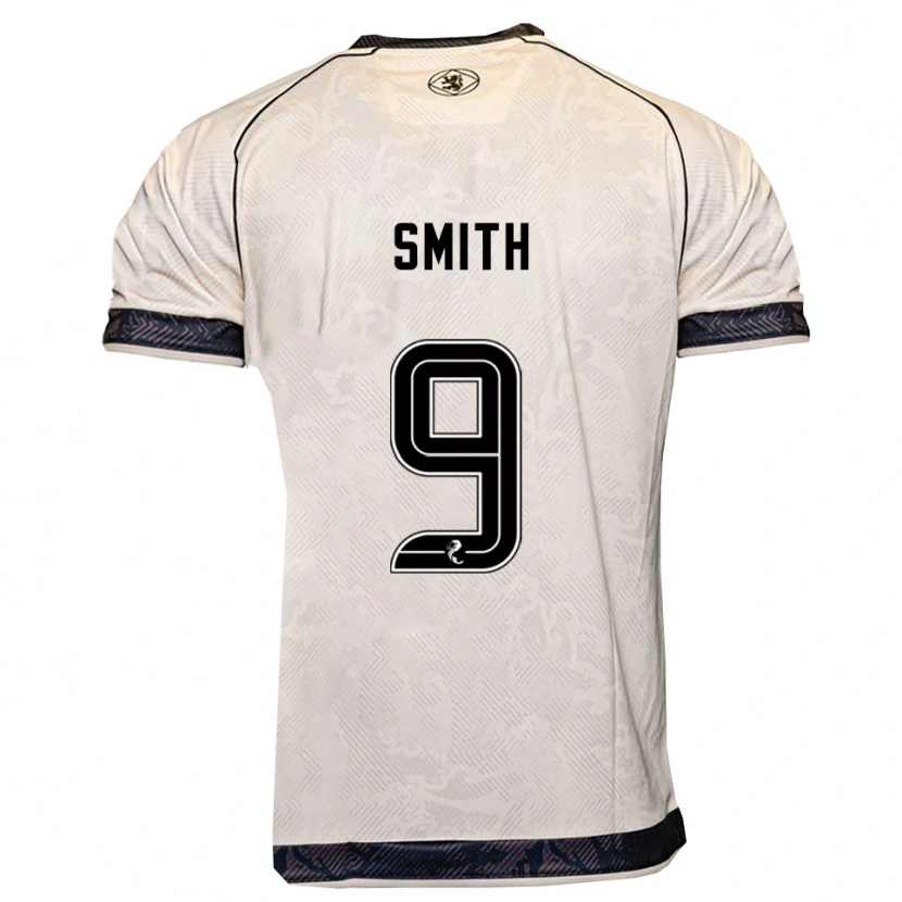 Danxen Homem Camisola Robyn Smith #9 Branco Preto Alternativa 2025/26 Camisa