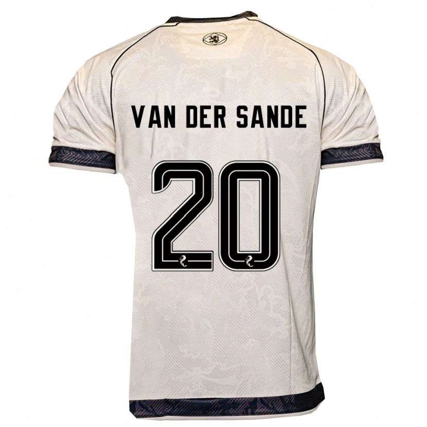 Danxen Homem Camisola Jort Van Der Sande #20 Branco Preto Alternativa 2025/26 Camisa