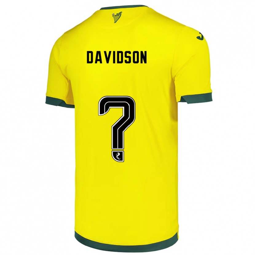 Danxen Homem Camisola Luke Davidson #0 Amarelo Verde Alternativa 2025/26 Camisa