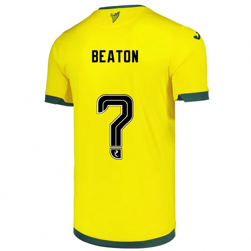 Danxen Homem Camisola Christian Beaton #0 Amarelo Verde Alternativa 2025/26 Camisa