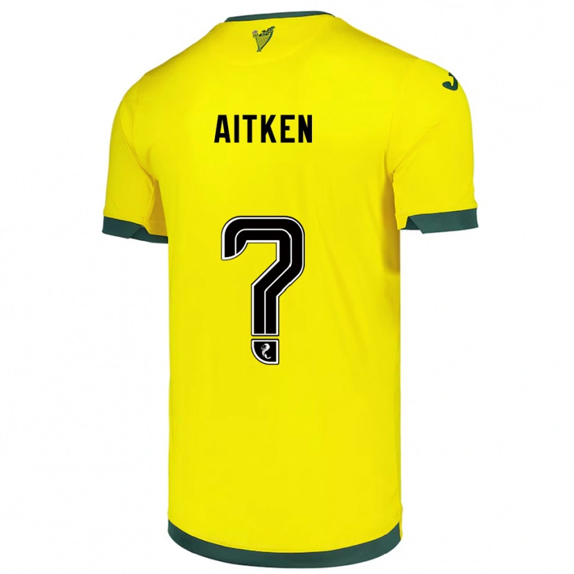 Danxen Homem Camisola Conor Aitken #0 Amarelo Verde Alternativa 2025/26 Camisa