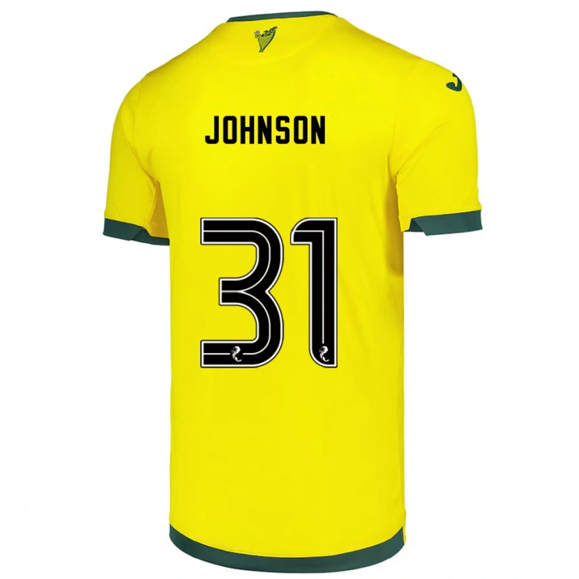 Danxen Homem Camisola Murray Johnson #31 Amarelo Verde Alternativa 2025/26 Camisa