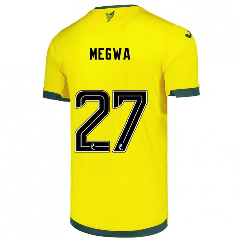 Danxen Homem Camisola Kanayo Megwa #27 Amarelo Verde Alternativa 2025/26 Camisa