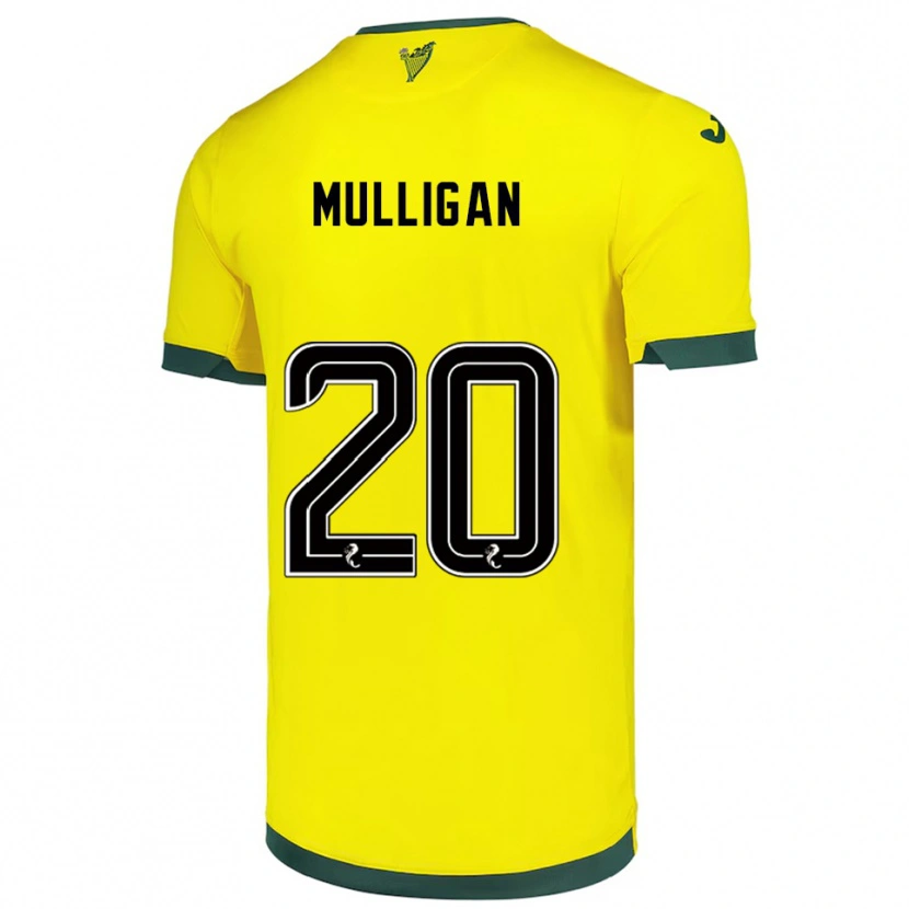Danxen Homem Camisola Josh Mulligan #20 Amarelo Verde Alternativa 2025/26 Camisa