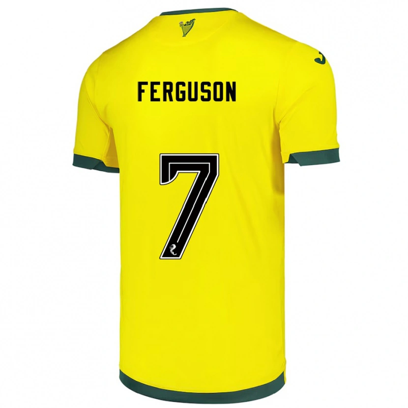 Danxen Homem Camisola Abbie Ferguson #7 Amarelo Verde Alternativa 2025/26 Camisa