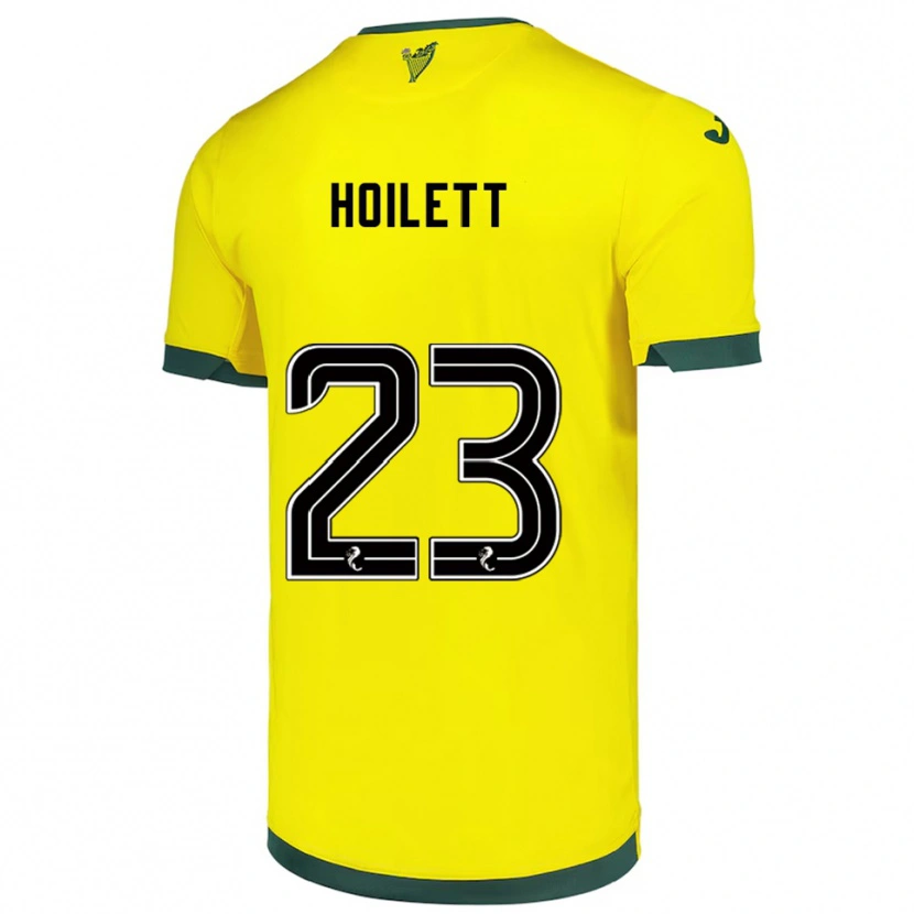 Danxen Homem Camisola Junior Hoilett #23 Amarelo Verde Alternativa 2025/26 Camisa