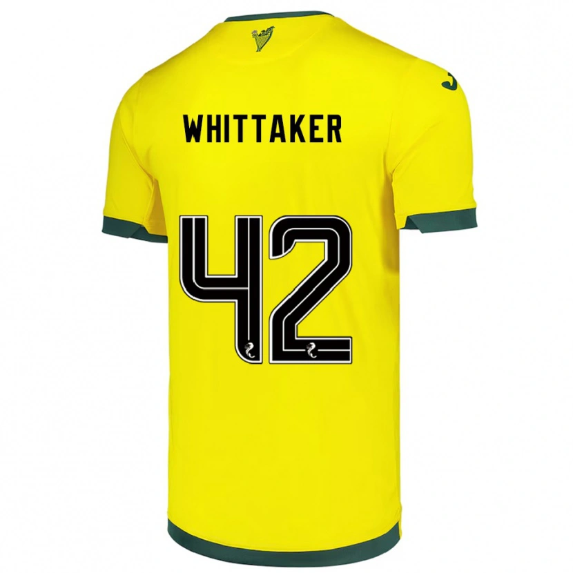 Danxen Homem Camisola Rory Whittaker #42 Amarelo Verde Alternativa 2025/26 Camisa