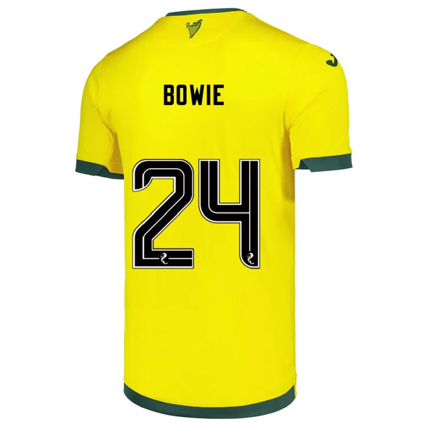 Danxen Homem Camisola Tegan Bowie #24 Amarelo Verde Alternativa 2025/26 Camisa