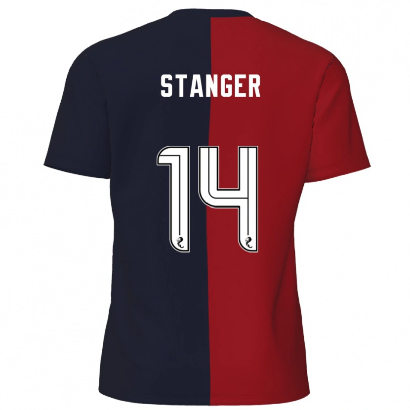 Danxen Homem Camisola George Stanger #14 Vermelho Azul Marinho Alternativa 2025/26 Camisa