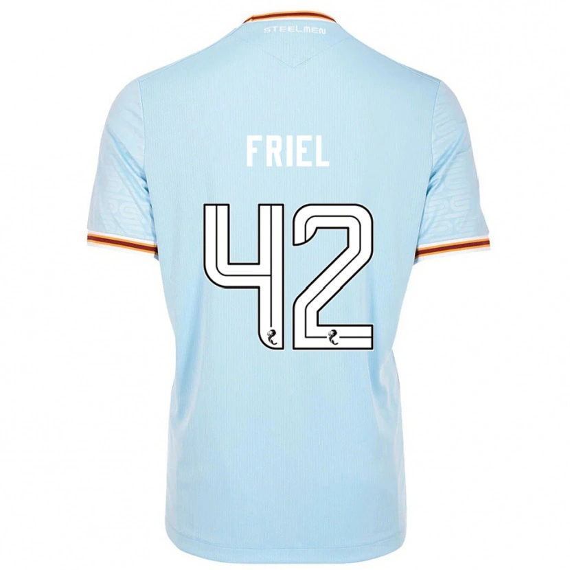 Danxen Homem Camisola Jon-Joe Friel #42 Azul Celeste Alternativa 2025/26 Camisa