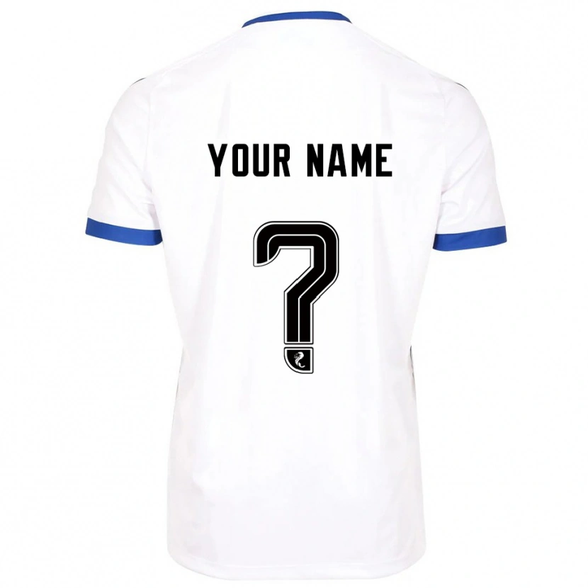 Danxen Homem Camisola Seu Nome #0 Branco Azul Alternativa 2025/26 Camisa