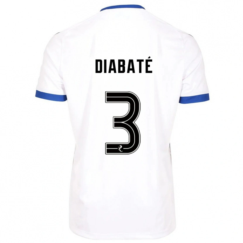 Danxen Homem Camisola Cheick Diabaté #3 Branco Azul Alternativa 2025/26 Camisa
