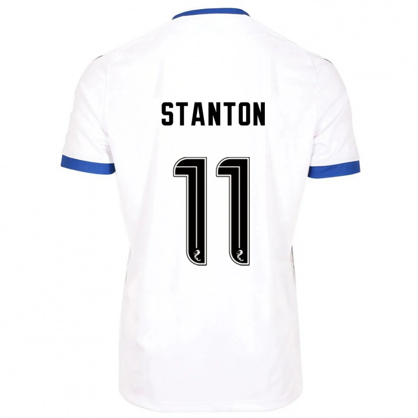 Danxen Homem Camisola Sam Stanton #11 Branco Azul Alternativa 2025/26 Camisa