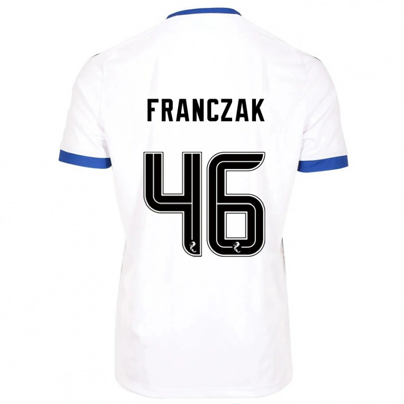 Danxen Homem Camisola Franciszek Franczak #46 Branco Azul Alternativa 2025/26 Camisa