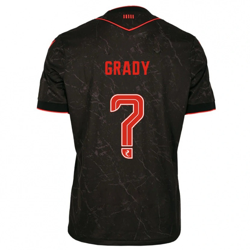 Danxen Homem Camisola Noah Grady #0 Preto Vermelho Alternativa 2025/26 Camisa
