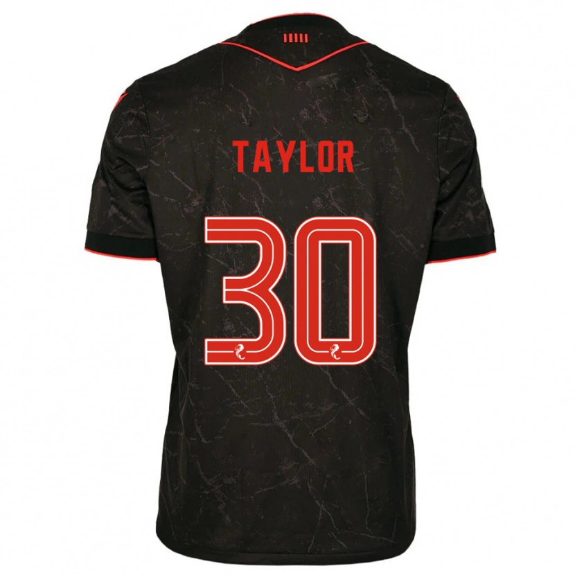 Danxen Homem Camisola Fraser Taylor #30 Preto Vermelho Alternativa 2025/26 Camisa