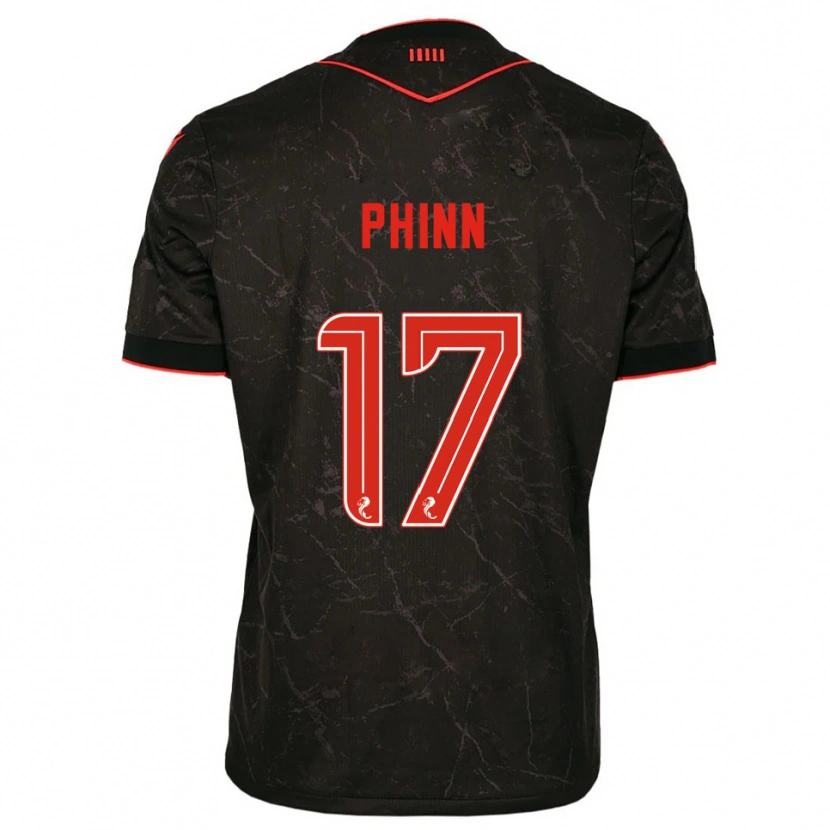 Danxen Homem Camisola Shaun Phinn #17 Preto Vermelho Alternativa 2025/26 Camisa