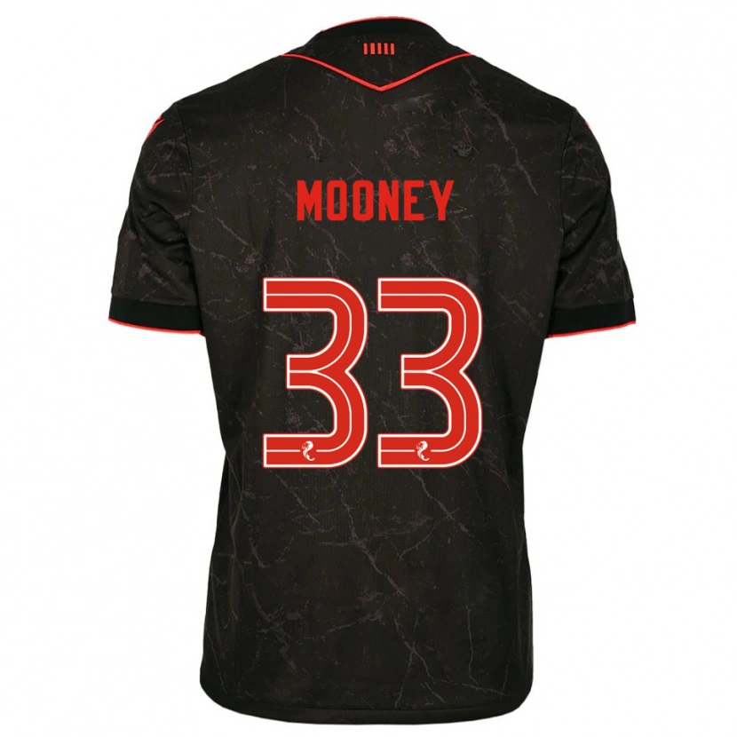 Danxen Homem Camisola Evan Mooney #33 Preto Vermelho Alternativa 2025/26 Camisa