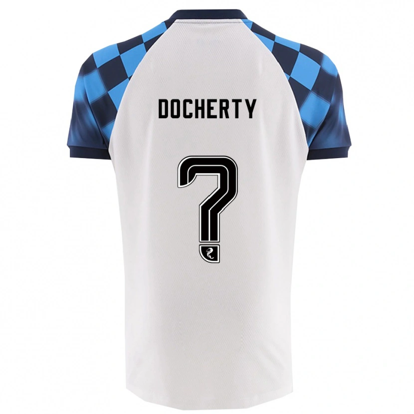 Danxen Homem Camisola Rachel Docherty #0 Branco Azul Celeste Alternativa 2025/26 Camisa