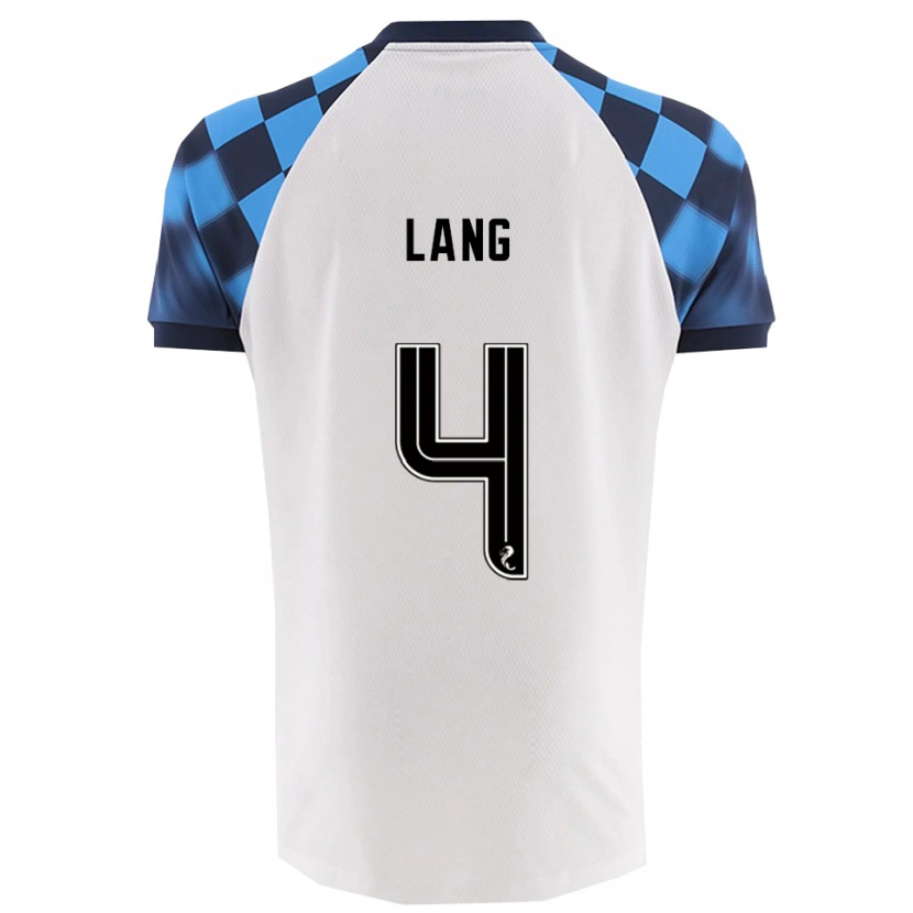 Danxen Homem Camisola Tom Lang #4 Branco Azul Celeste Alternativa 2025/26 Camisa