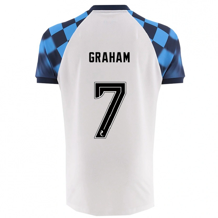 Danxen Homem Camisola Brian Graham #7 Branco Azul Celeste Alternativa 2025/26 Camisa