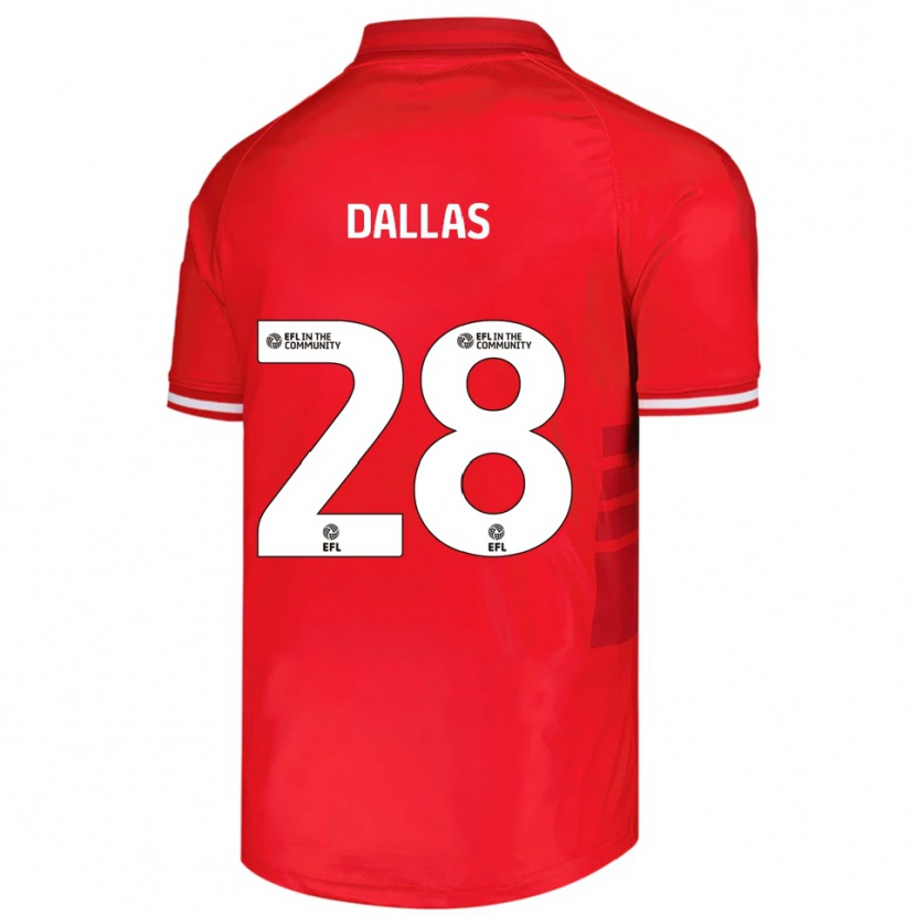 Danxen Mulher Camisola Andy Dallas #28 Vermelho Branco Principal 2025/26 Camisa