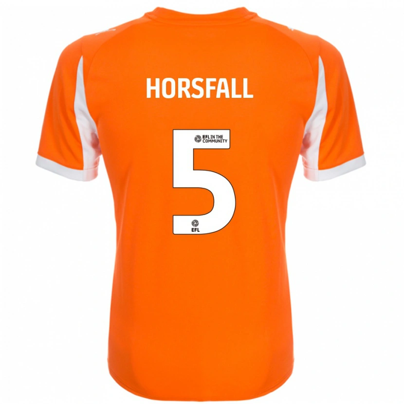 Danxen Mulher Camisola Fraser Horsfall #5 Laranja Branco Principal 2025/26 Camisa