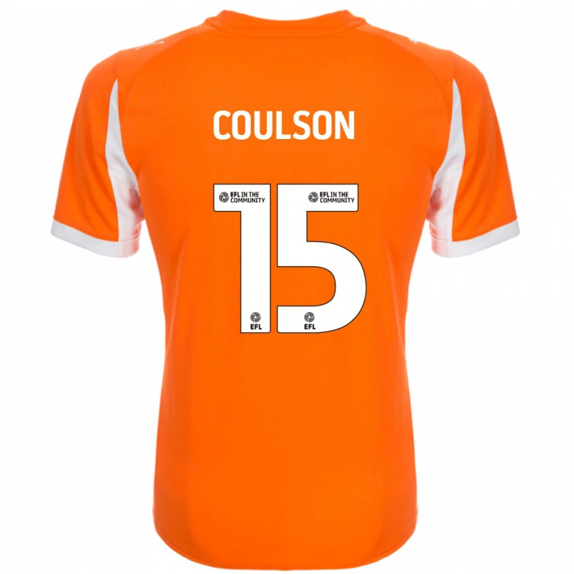 Danxen Mulher Camisola Hayden Coulson #15 Laranja Branco Principal 2025/26 Camisa